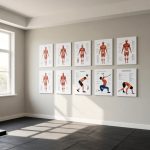 10-Piece Exercise Workout Poster Set for Home Gym Fitness Routines