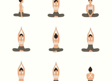 9 Simple Beginner Yoga Poses Infographic for Flexibility and Stretching
