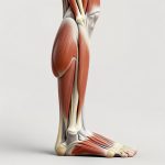 Anatomical Illustration of Lower Leg, Foot, and Achilles Tendon Structures