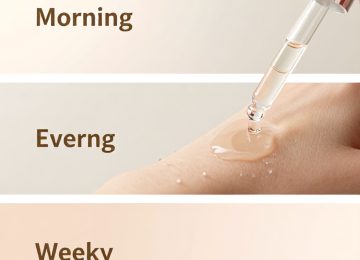 Comprehensive Skincare Routine Infographic: Morning, Evening, Weekly, Monthly Steps