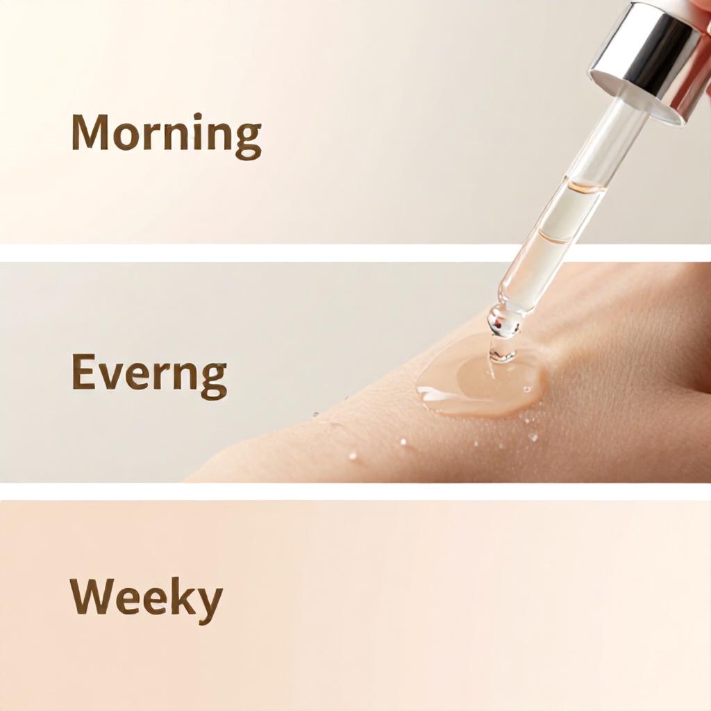 Comprehensive Skincare Routine Infographic: Morning, Evening, Weekly, Monthly Steps