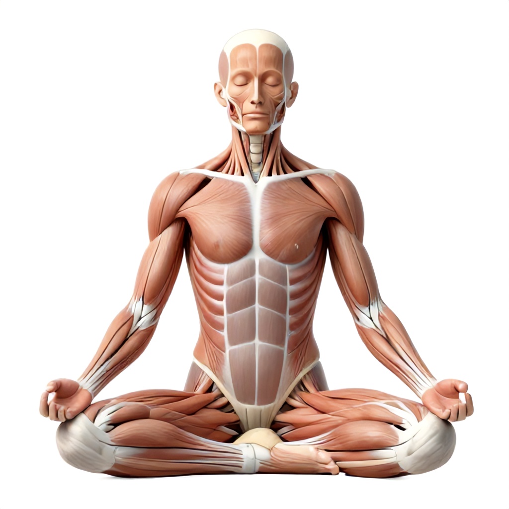 Human Muscle Anatomy and Engagement for Meditative Posture Stability