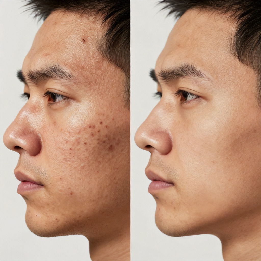 Male Acne Skincare Transformation: Before and After Results for Adults