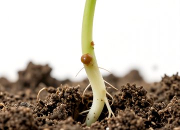 Microscopic Study of Sprouting Roots and Organic Surface Indentations