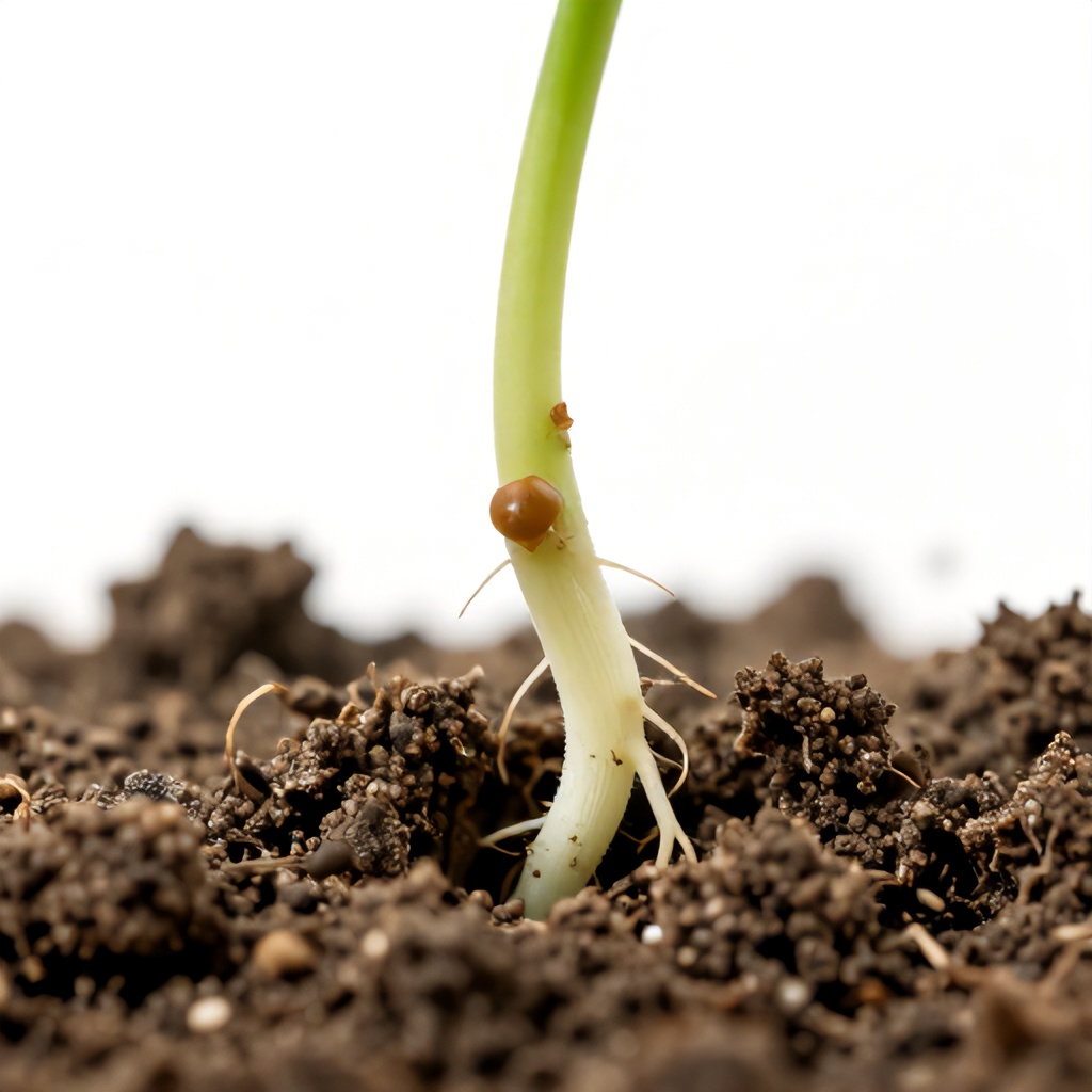 Microscopic Study of Sprouting Roots and Organic Surface Indentations