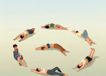 Yoga Poses for Daily Stress Relief and Deep Relaxation Infographic