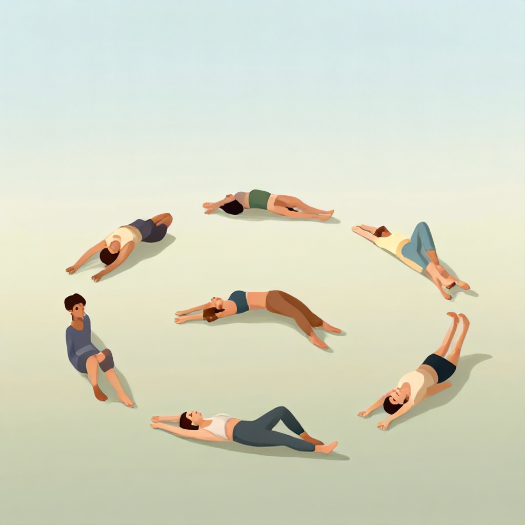 Yoga Poses for Daily Stress Relief and Deep Relaxation Infographic